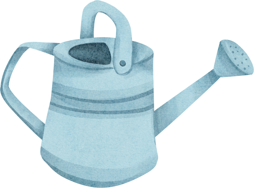 watercolor watering can